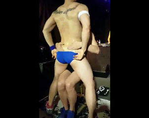 Japanese masculine Striptease in night club